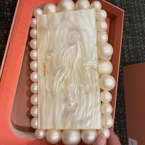 Cult Gaia Eos Box Clutch in Pearl